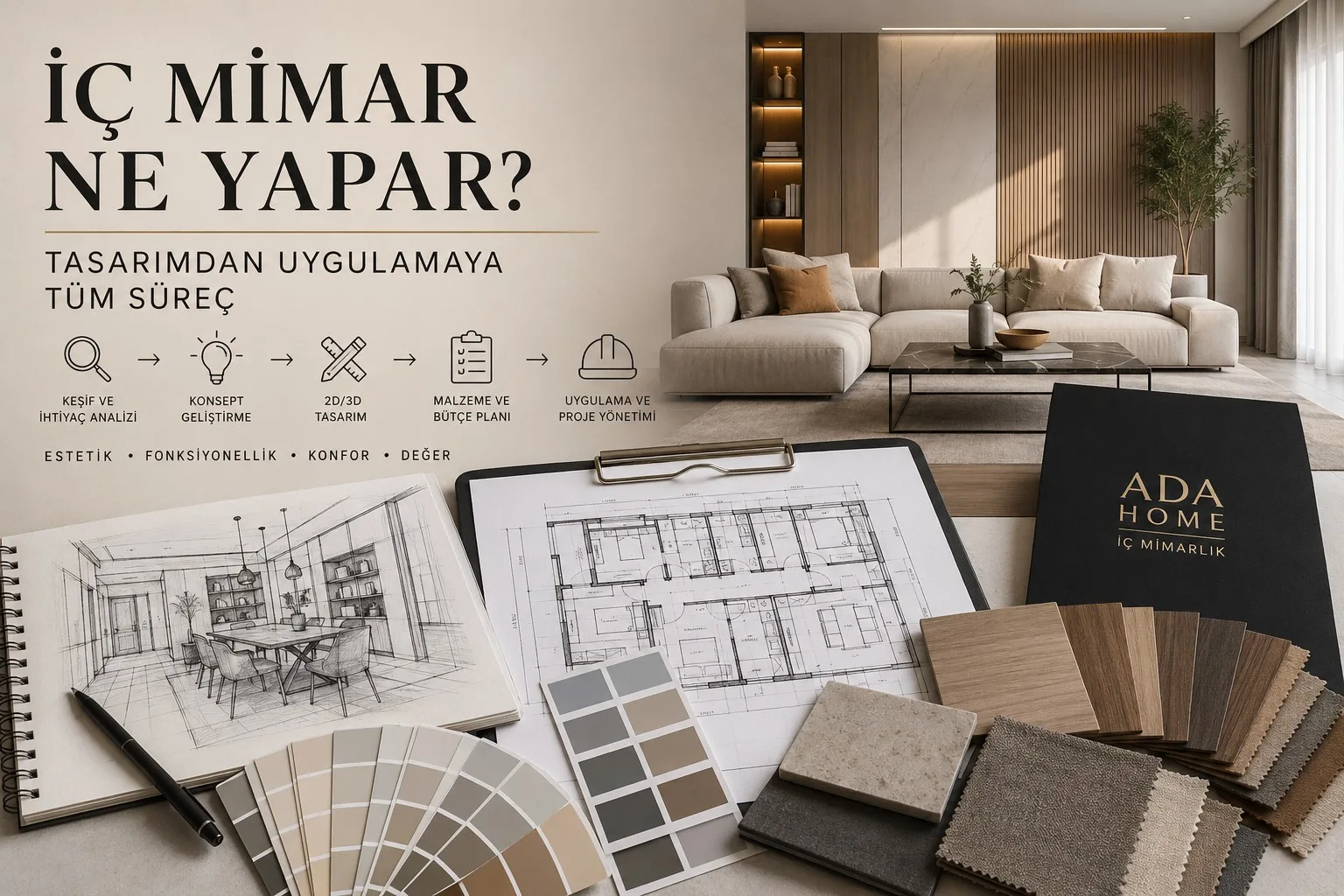 İç Mimar Ne Yapar? Tasarımdan Uygulamaya Süreç | Ada Home