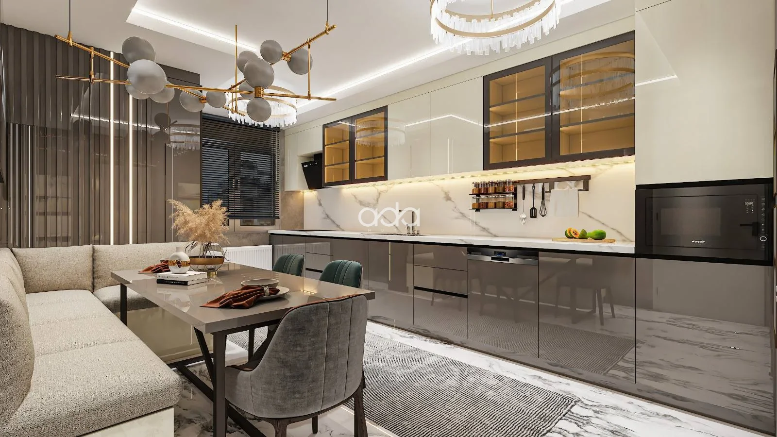 Açık Plan Modern Mutfak